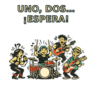 Uno Dos Espera — Camiseta Batería Humor