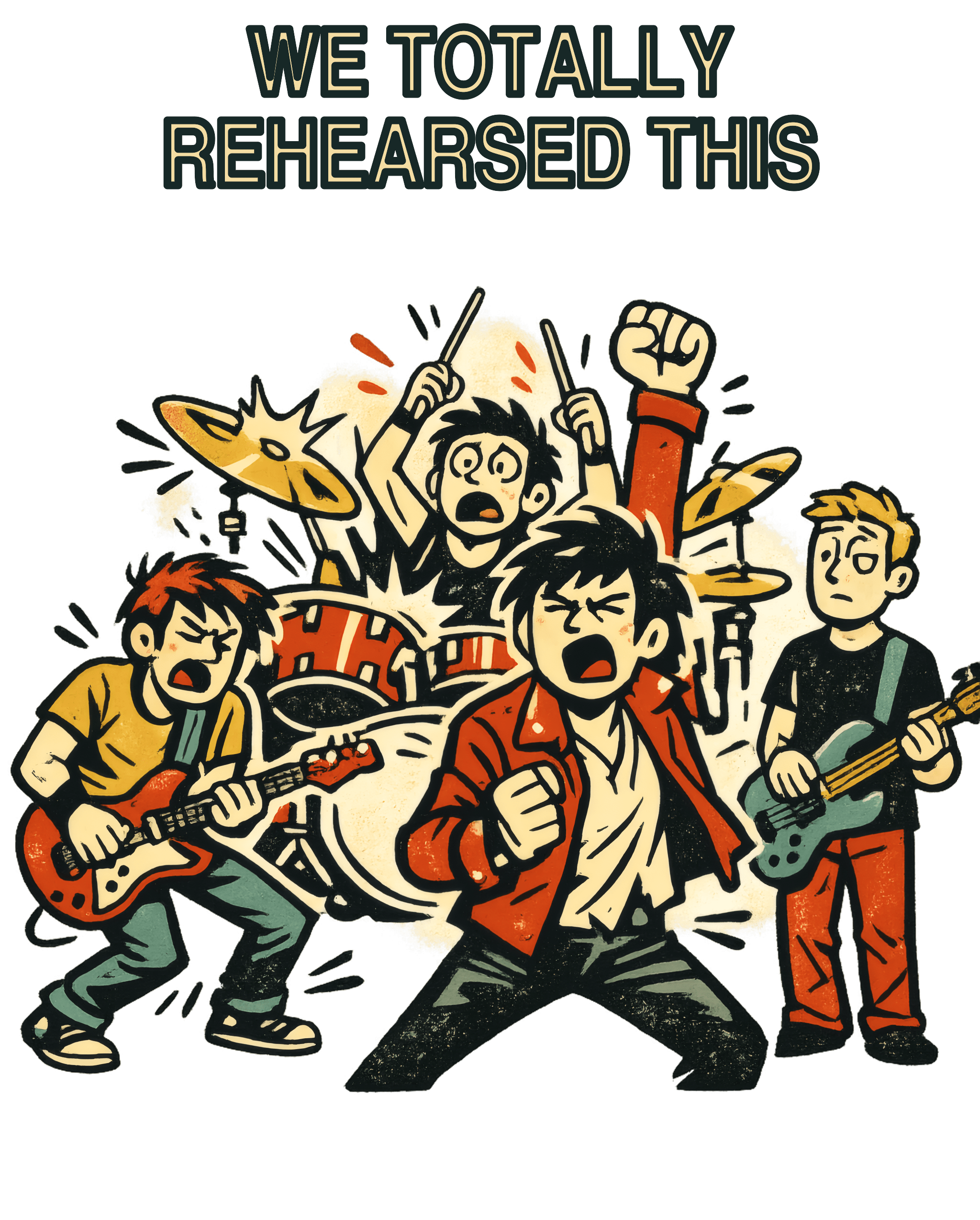 We Totally Rehearsed This — Camiseta Banda Músico