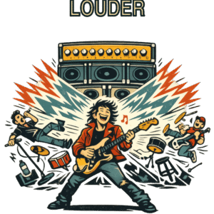 Just A Little Louder — Camiseta Guitarrista Rock