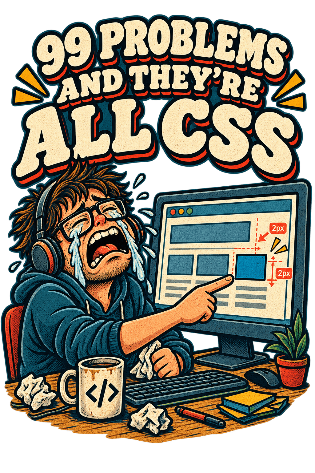 It's Impossible to Center a Div" CSS Shirt